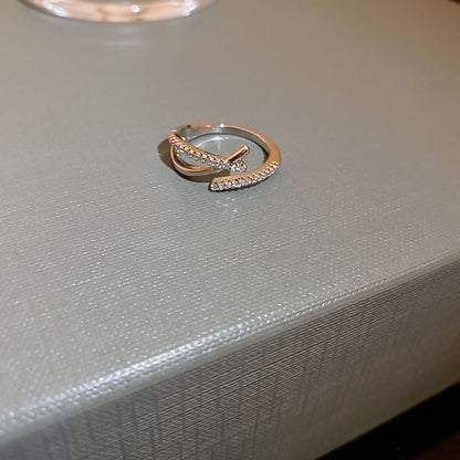 Rhinestone Alloy Open Ring (Various Designs)