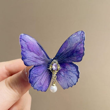 Butterfly Rhinestone Alloy Hair Clip