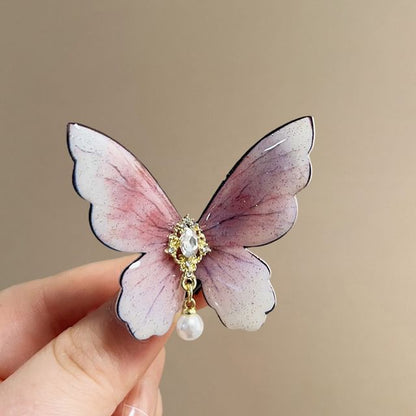 Butterfly Rhinestone Alloy Hair Clip