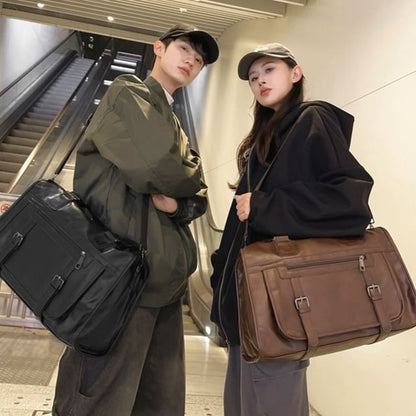 Carryall Bag Faux Leather Plain