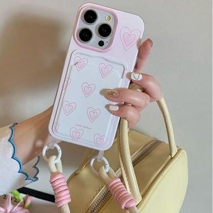 Card Phone Heart Holder Case
