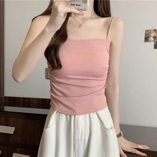 Plain Crop Cami Top