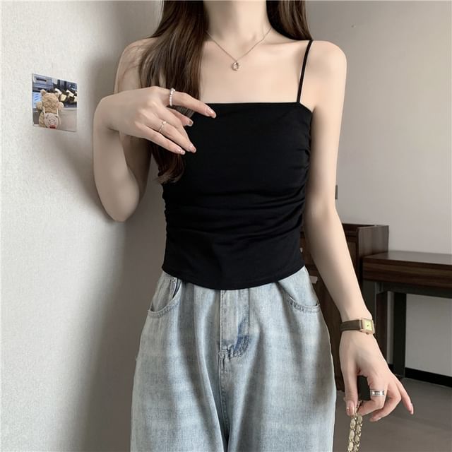 Plain Crop Cami Top