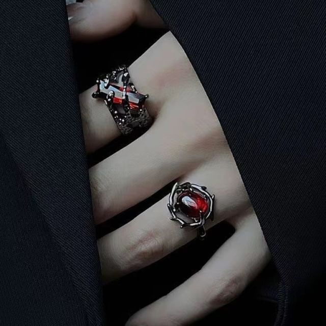 Rhinestone Open Ring