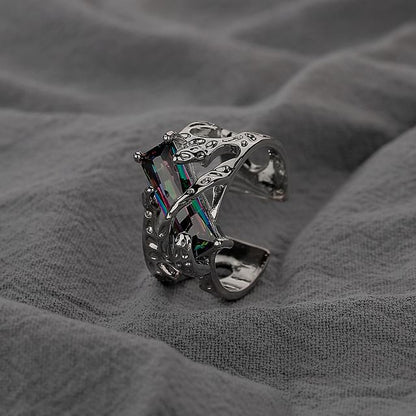 Rhinestone Open Ring