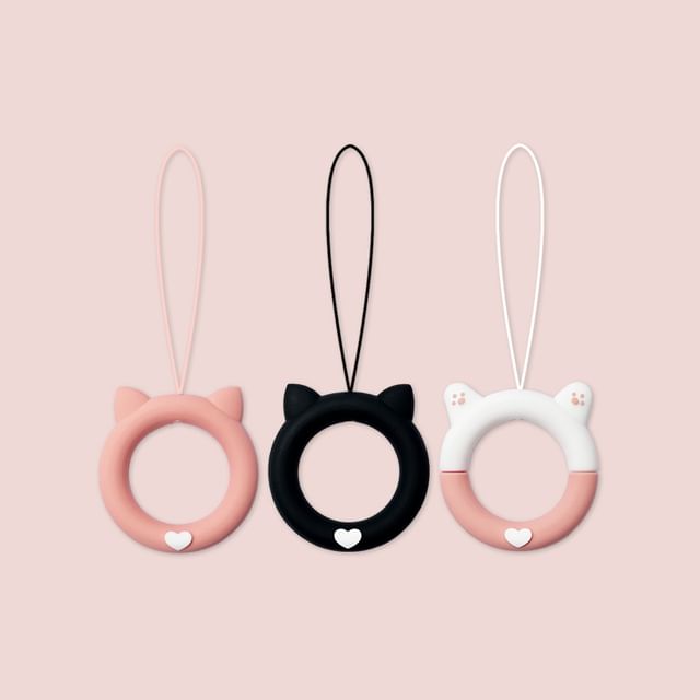 Cat Silicone Phone Charm  / Set