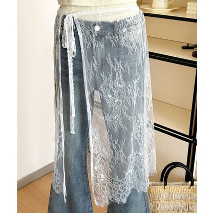 Lace Apron Half Skirt