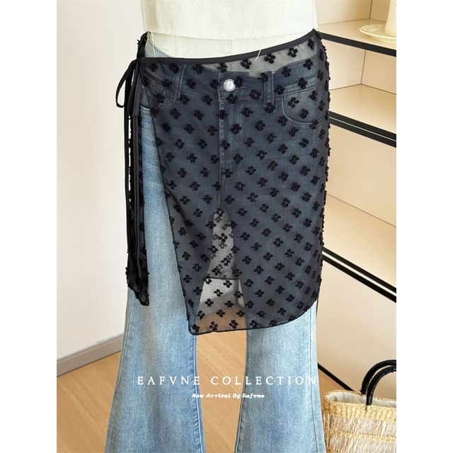 Skirt Lace Apron Half