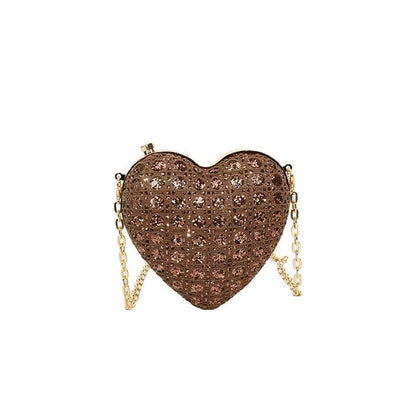 Chain Strap Heart Crossbody Bag