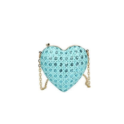 Chain Strap Heart Crossbody Bag