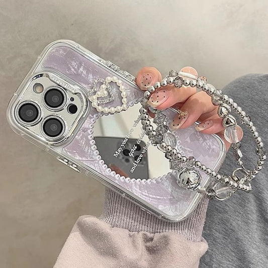 Faux Mirrored Phone Pearl Case