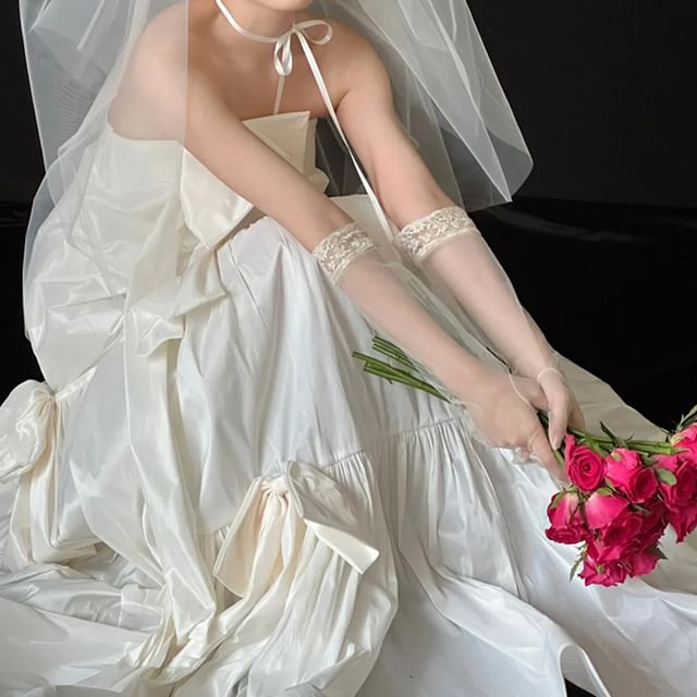 Plain Gown Strapless Wedding