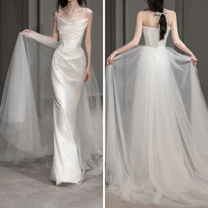 Wedding Gown Mermaid Strapless Plain