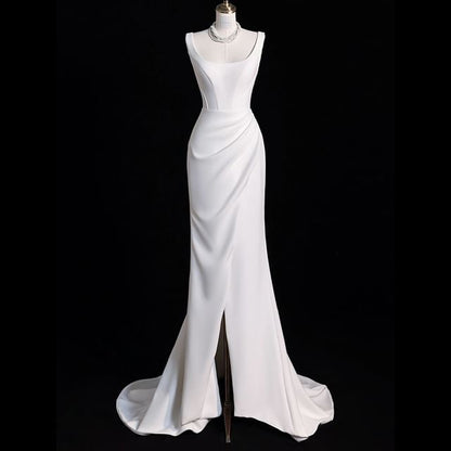 Wedding Gown Plain Sleeveless A-Line