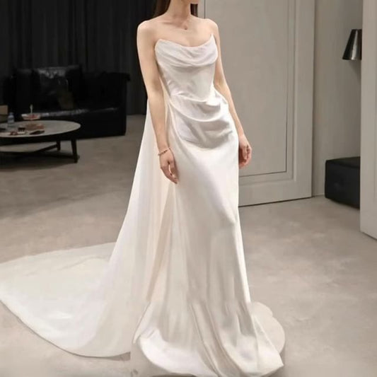 Gown Wedding Mermaid Plain Strapless
