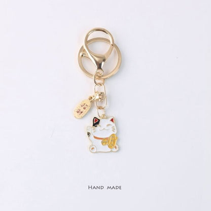 Japanese Lucky-Cat Bag Charm / Key Ring