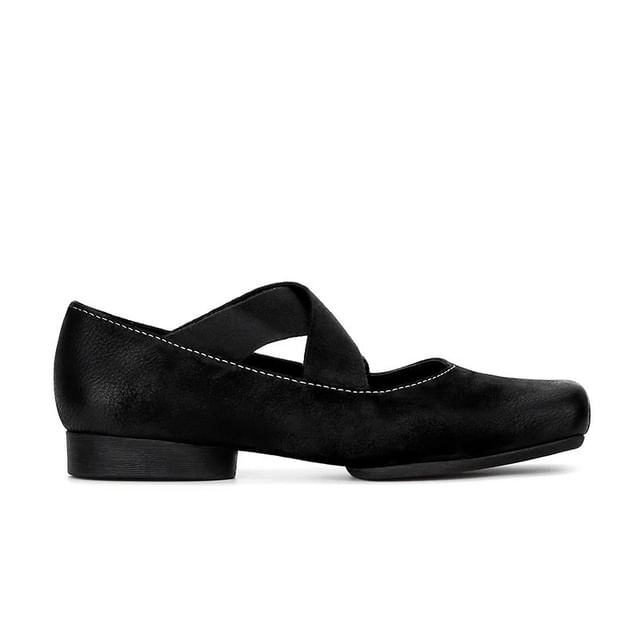 Genuine Leather Block Heel Pumps (Various Designs)