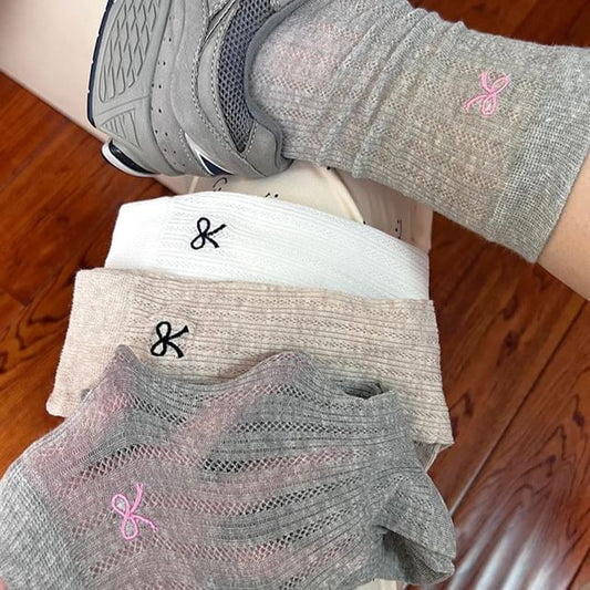 Ribbon Embroidery Socks Set