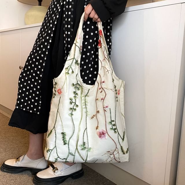 Embroidered Tote Bag