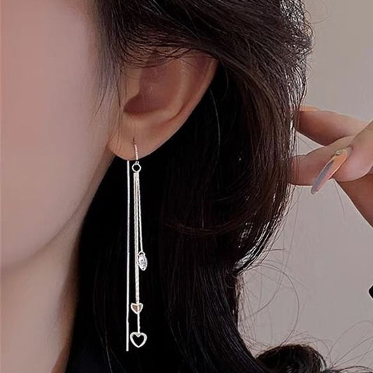 Boucle d'oreille en alliage en forme de cœur