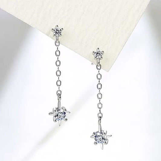 Star Rhinestone Alloy Dangle Earring