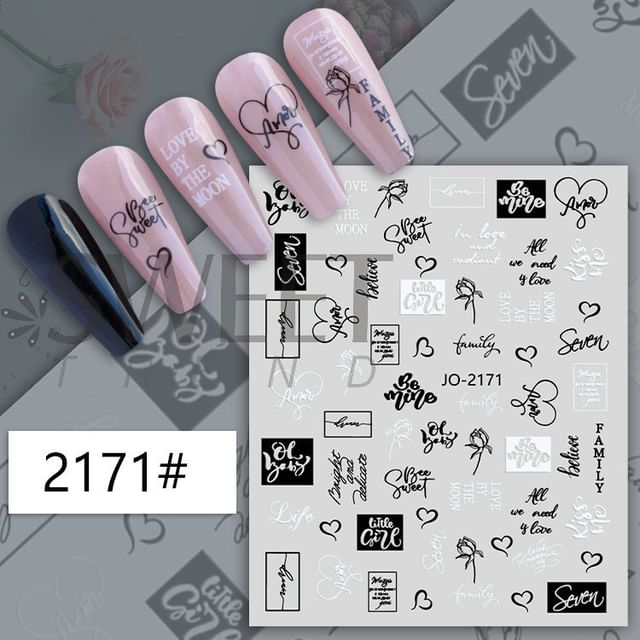 Lettering Nail Art Stickers