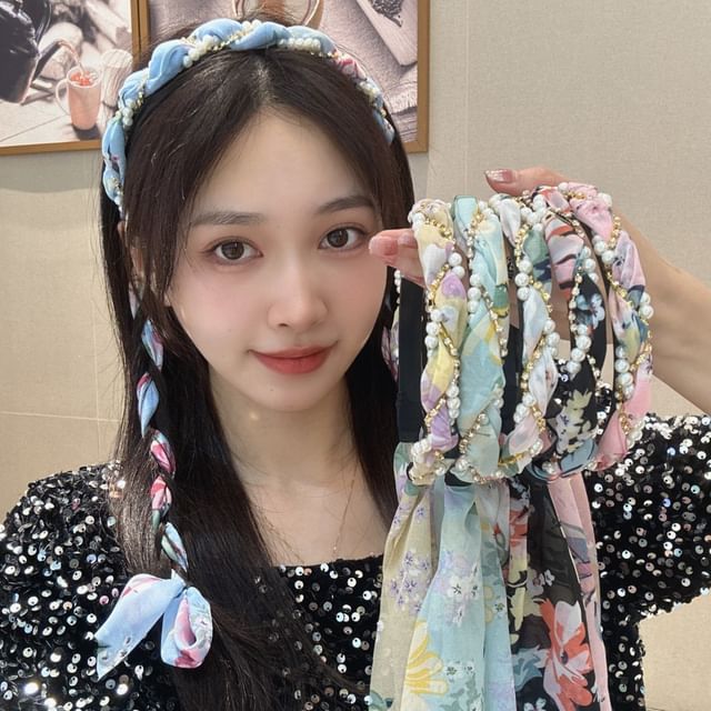 Faux Pearl Head Band