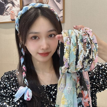 Faux Pearl Head Band