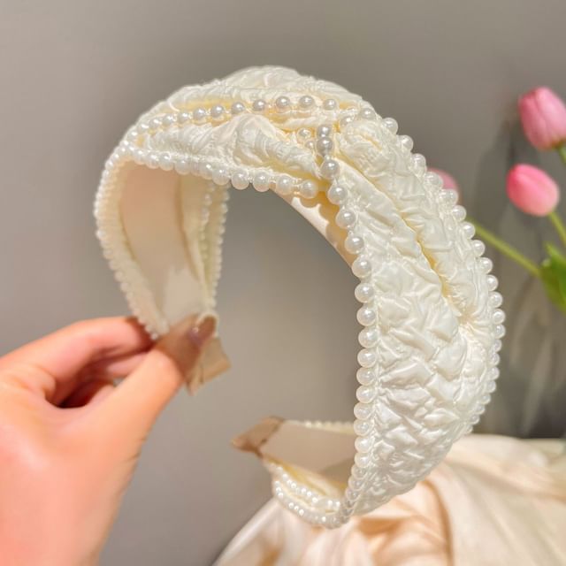 Faux Pearl Head Band / Barrette