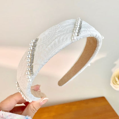 Flower Faux Pearl Hair Band (Various Designs)