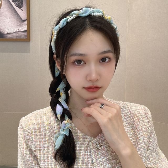 Faux Pearl Head Band