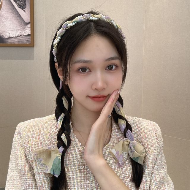 Faux Pearl Head Band