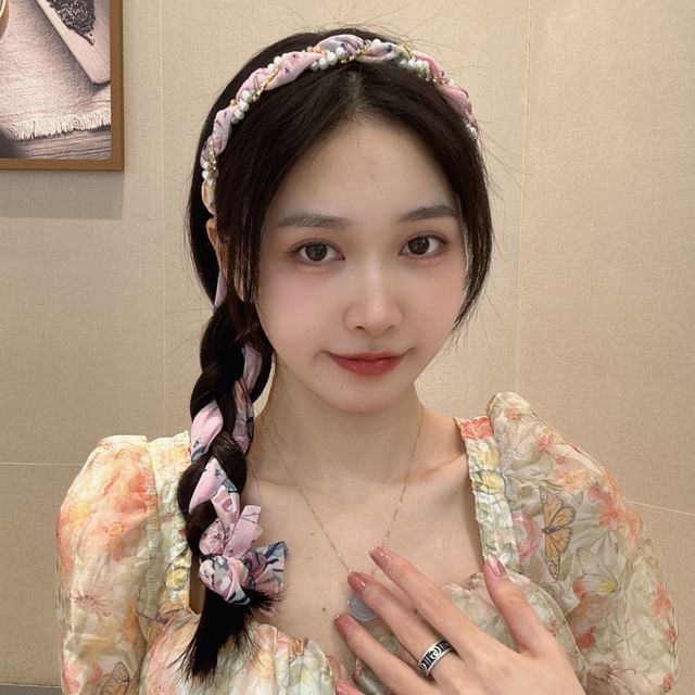 Faux Pearl Head Band