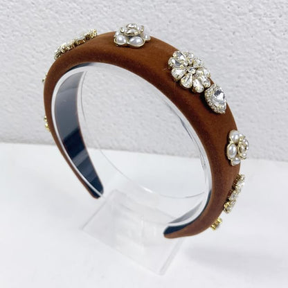 Flower Gemstones Rhinestone Hair Band