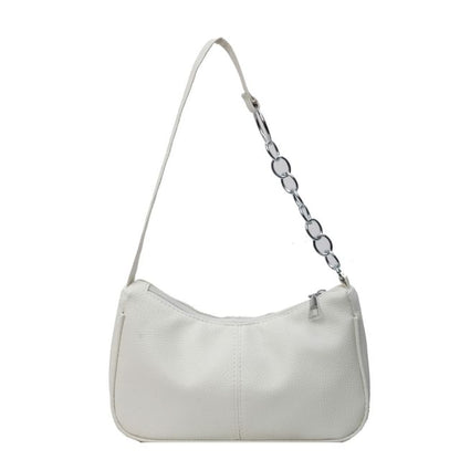 Chain Strap Faux Leather Shoulder Bag