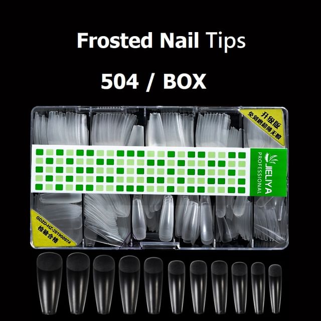 504 / Box: Frosted Nail Tips