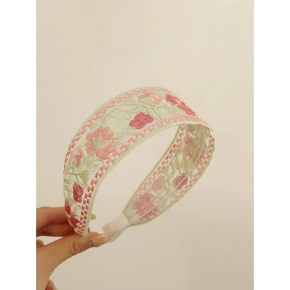 Embroidered Ribbon Hair Clip / Headband (Various Designs)