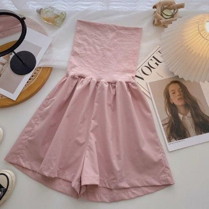 Strapless Romper Plain