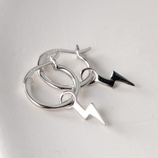 Lightning Sterling Silver Drop Earring