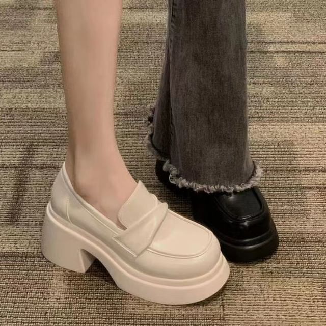 Platform Plain Loafers