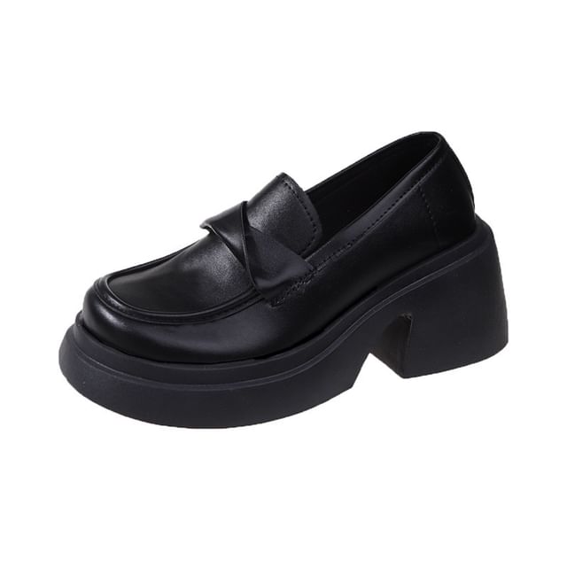 Platform Plain Loafers