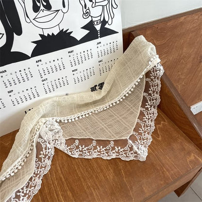 Lace Trim Headkerchief