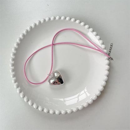 Heart Pendant Cord Necklace