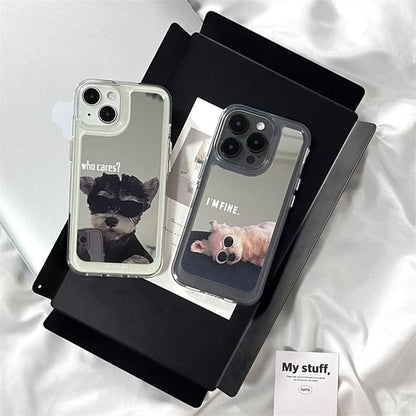 Dog Phone Case Mirrored