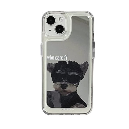 Dog Phone Case Mirrored