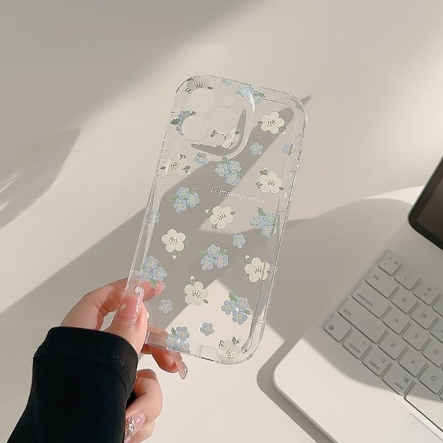 Floral Phone Case - iPhone 15 Pro Max / 15 Pro / 15 Plus / 15 / 14 Pro Max / 14 Pro / 14 Plus / 14 / 13 Pro Max / 13 Pro / 13 / 13 mini / 12 Pro Max / 12 Pro / 12 / 12 mini / 11 Pro Max / 11 Pro / 11