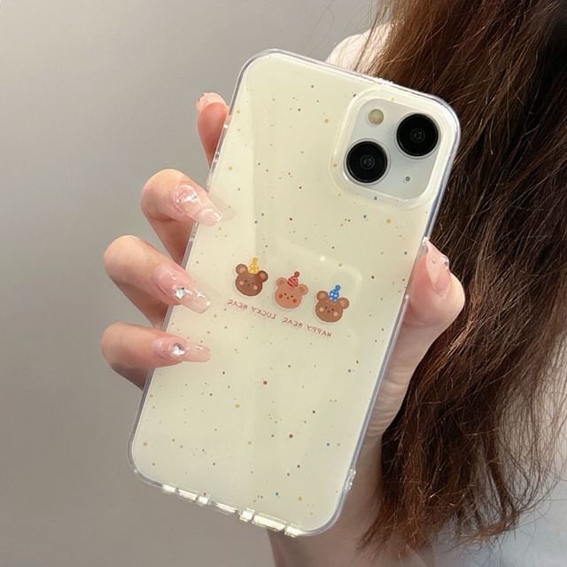 Bear Phone Case - iPhone 15 Pro Max / 15 Pro / 15 Plus / 15 / 14 Pro Max / 14 Pro / 14 Plus / 14 / 13 Pro Max / 13 Pro / 13 / 13 mini / 12 Pro Max / 12 Pro / 12 / 12 mini / 11 Pro Max / 11 Pro / 11