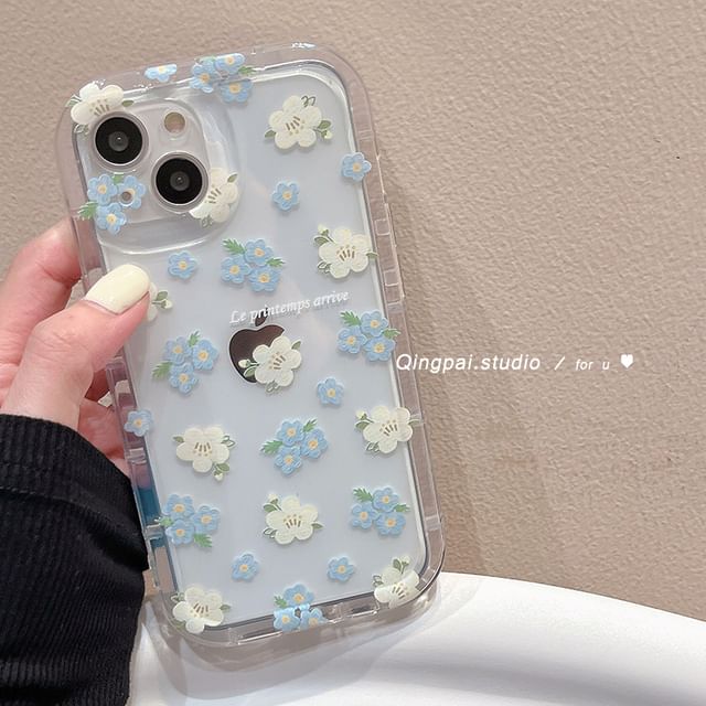 Floral Phone Case - iPhone 15 Pro Max / 15 Pro / 15 Plus / 15 / 14 Pro Max / 14 Pro / 14 Plus / 14 / 13 Pro Max / 13 Pro / 13 / 13 mini / 12 Pro Max / 12 Pro / 12 / 12 mini / 11 Pro Max / 11 Pro / 11