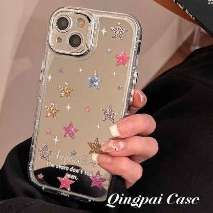 Star / Mirrored Phone Case - iPhone 15 Pro Max / 15 Pro / 15 Plus / 15 / 14 Pro Max / 14 Pro / 14 Plus / 14 / 13 Pro Max / 13 Pro / 13 / 13 mini / 12 Pro Max / 12 Pro / 12 / 12 mini / 11 Pro Max / 11 Pro / 11