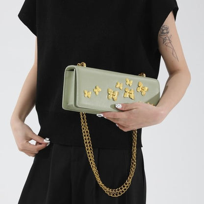 Butterfly Box Flap Crossbody Bag